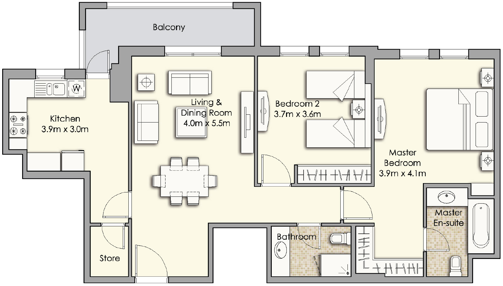 2-Bedroom Unit
