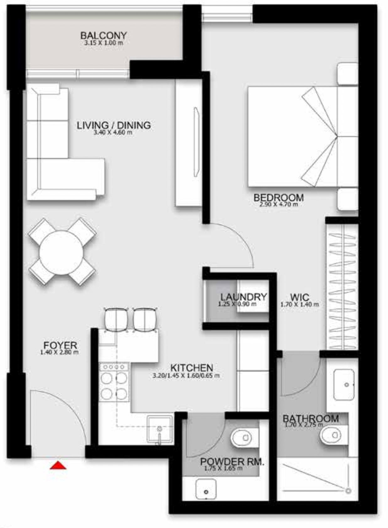 1-Bedroom Units