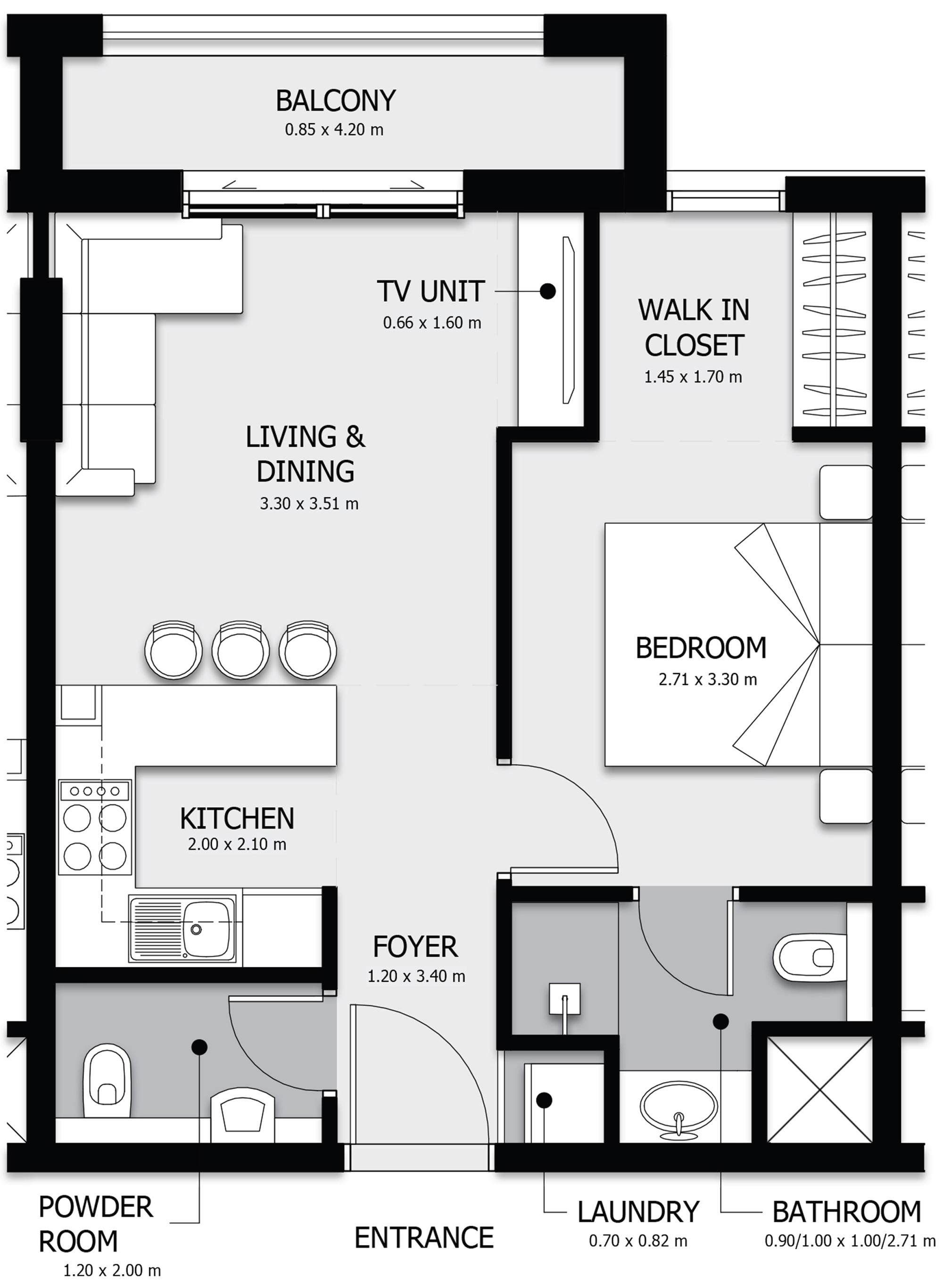 1-Bedroom Units