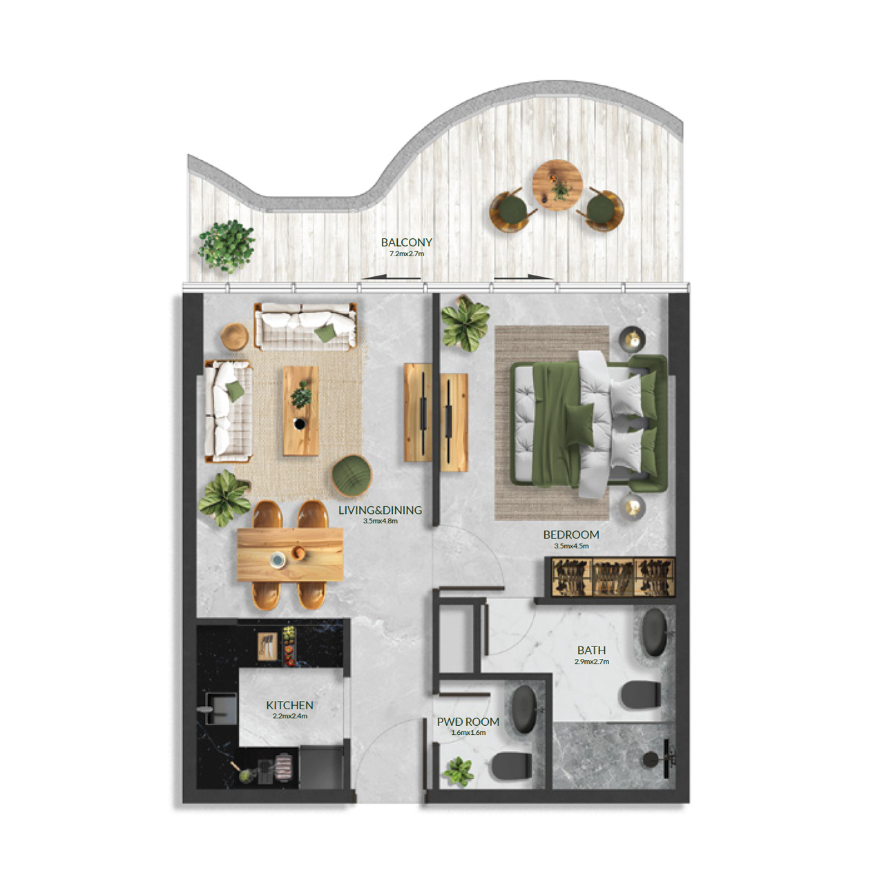 1-BR Apartments