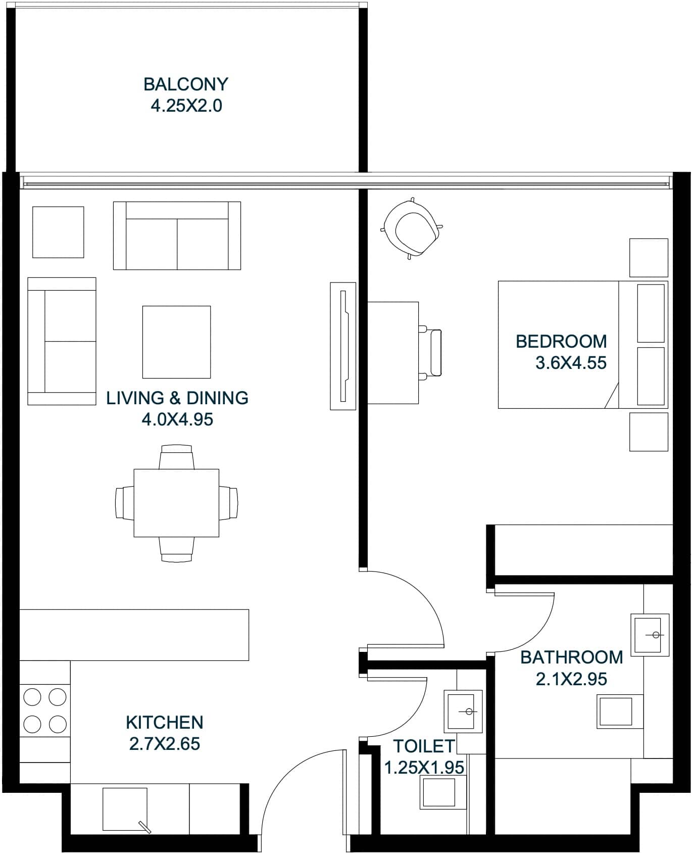 1-Bedroom Units