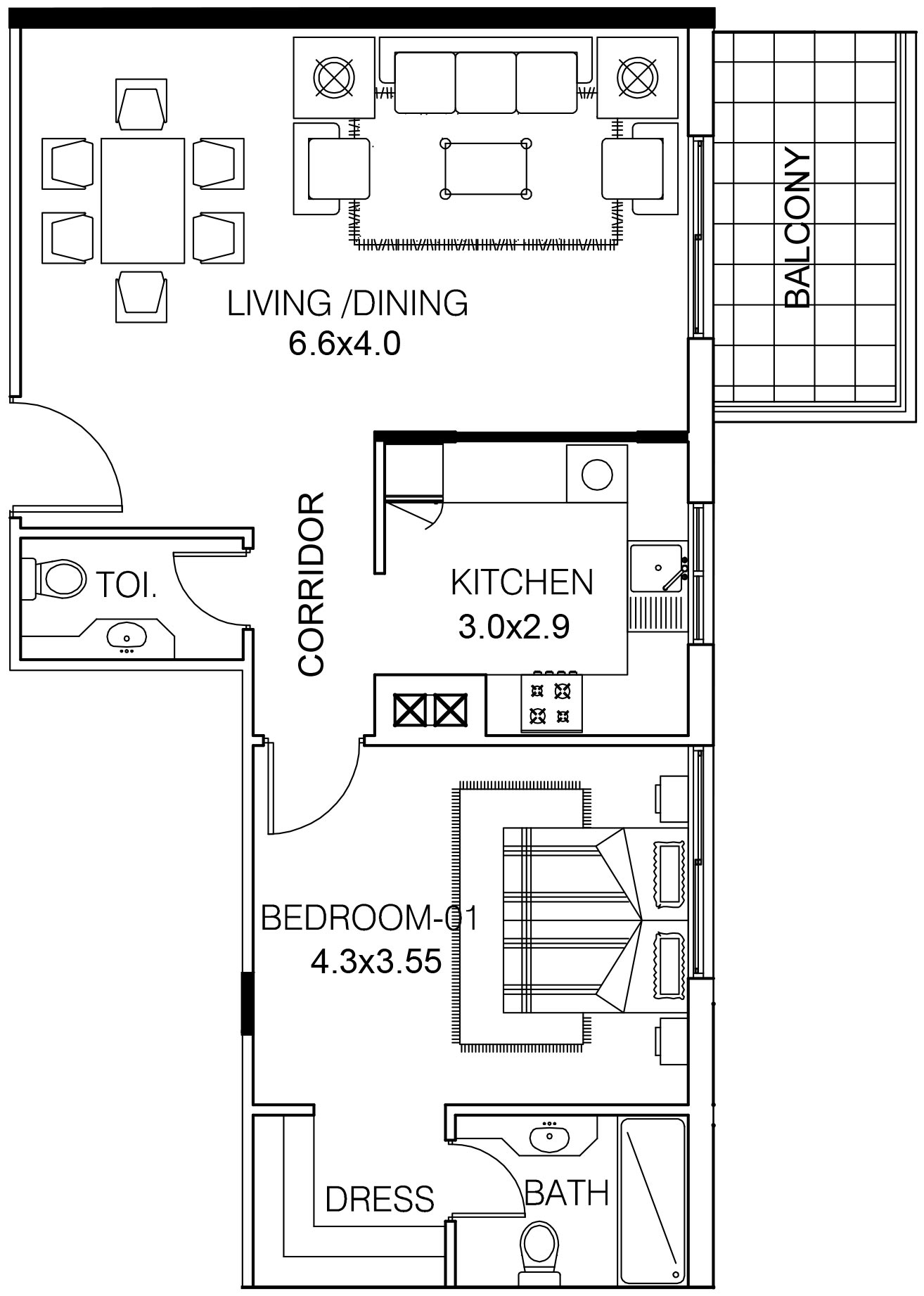 1-Bedroom Units