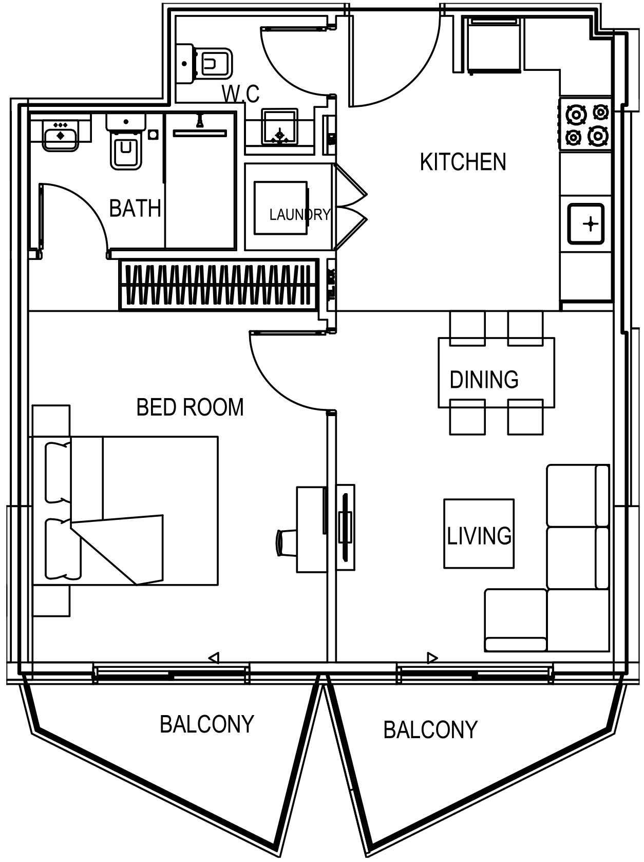1-Bedroom Unit