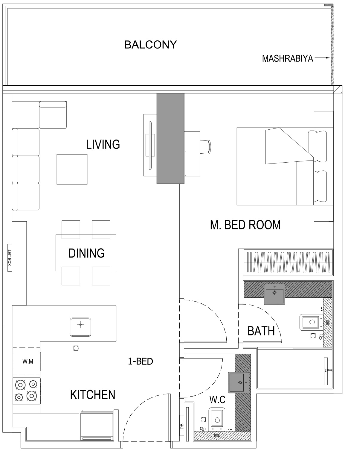 1-Bedroom Unit