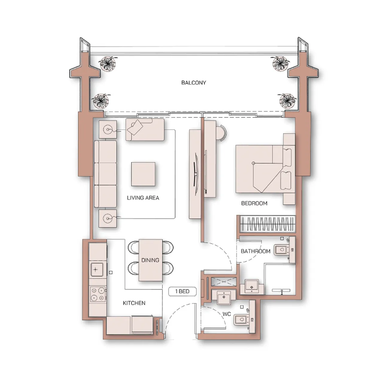 1-BR Apartments