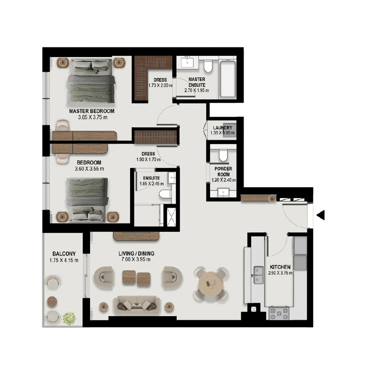 2-BR Apartments
