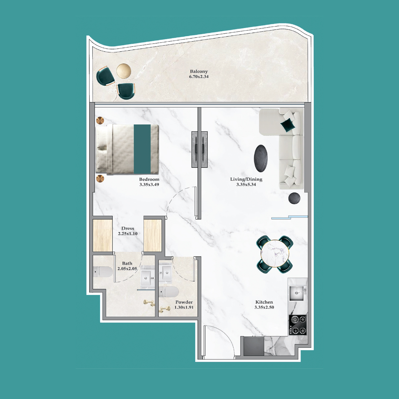 Flex 1-BR Apartments