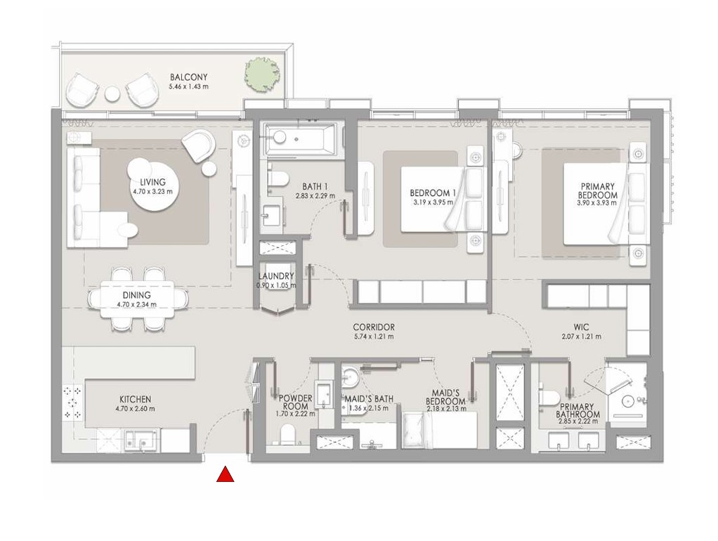 2-BR Apartments + Maid