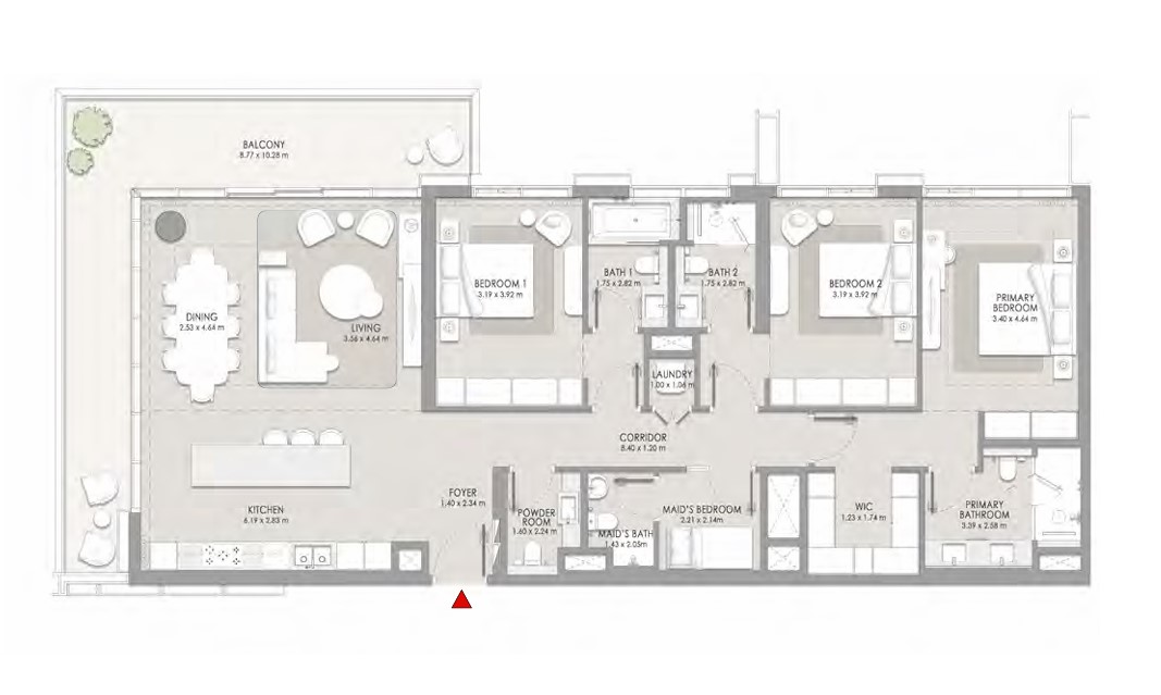 3 BR Apartments