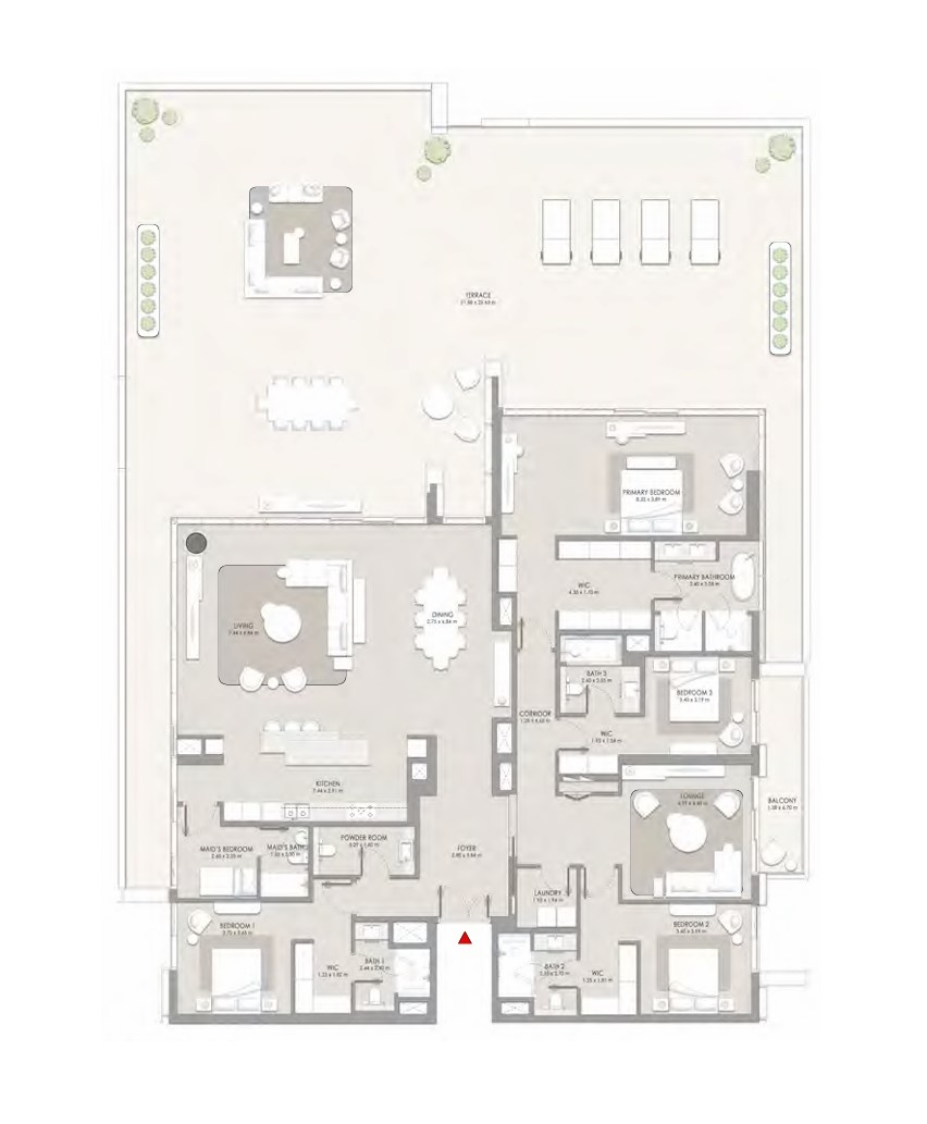 4-BR Bedroom Apartments