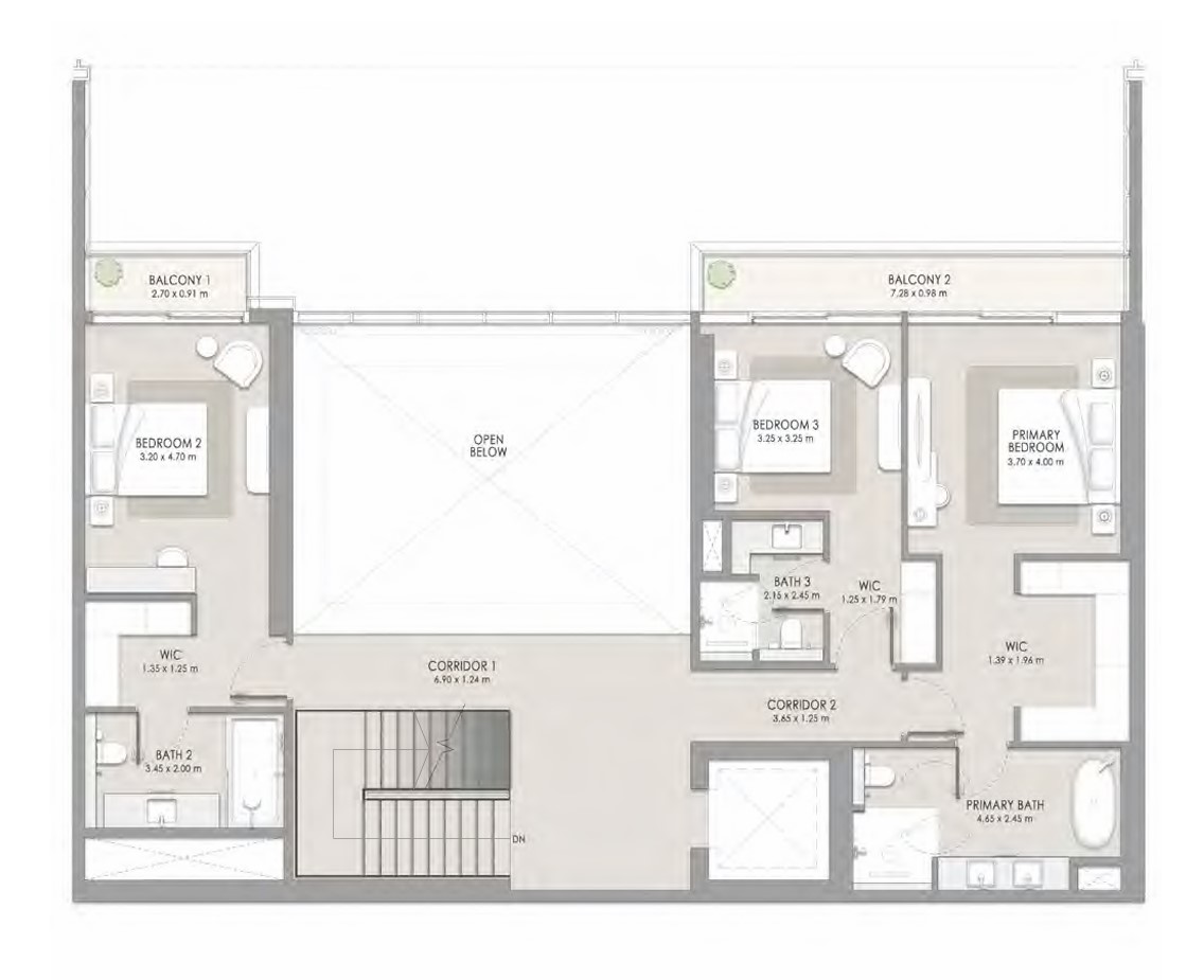 4-BR Bedroom Duplex