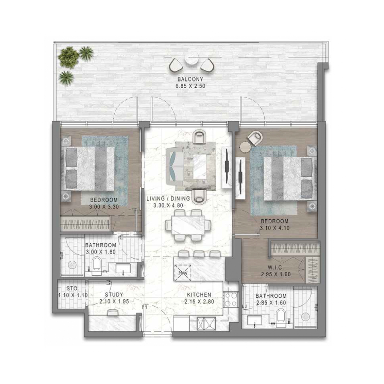 2-BR Apartments