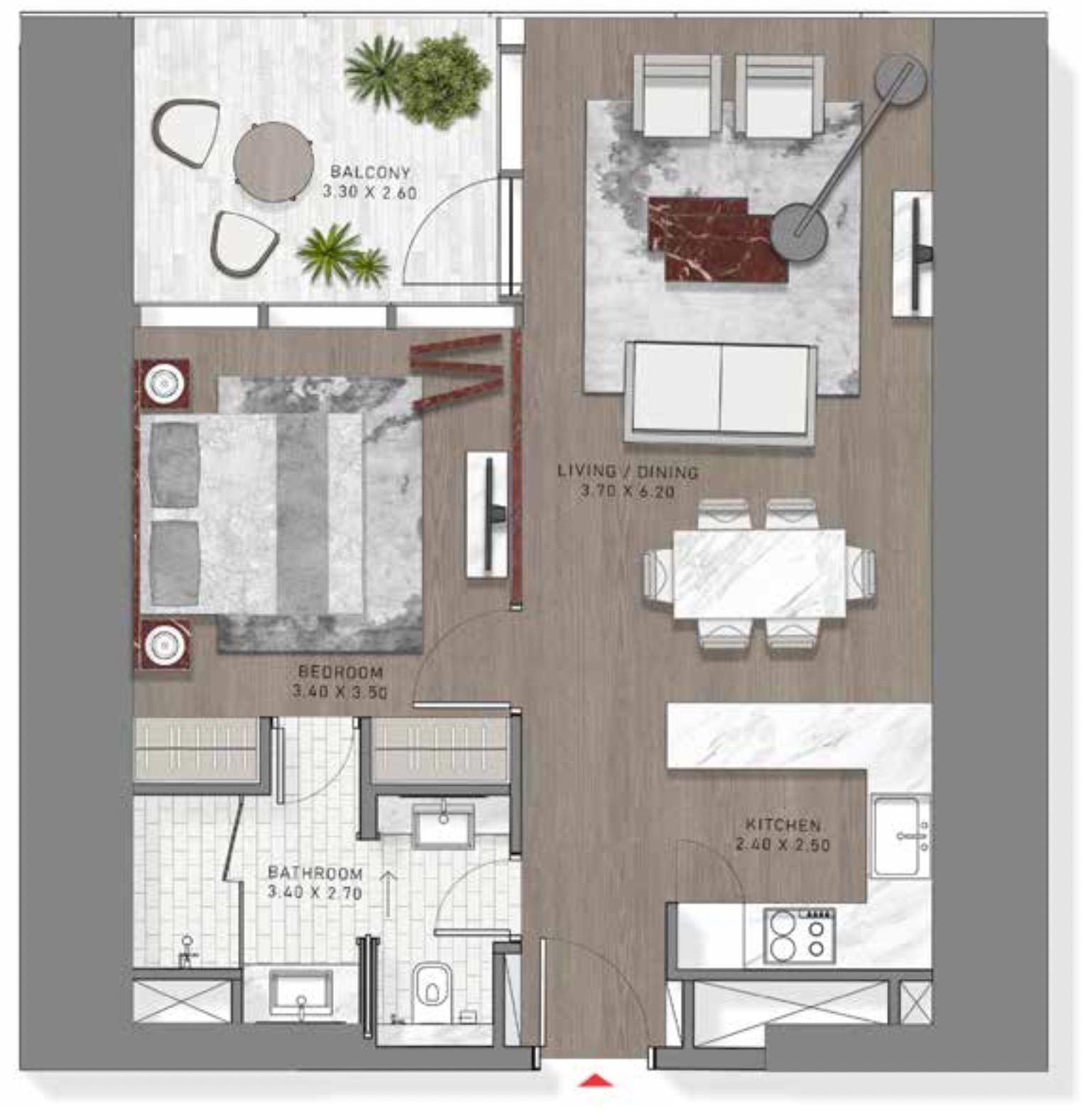 1-Bedroom Units