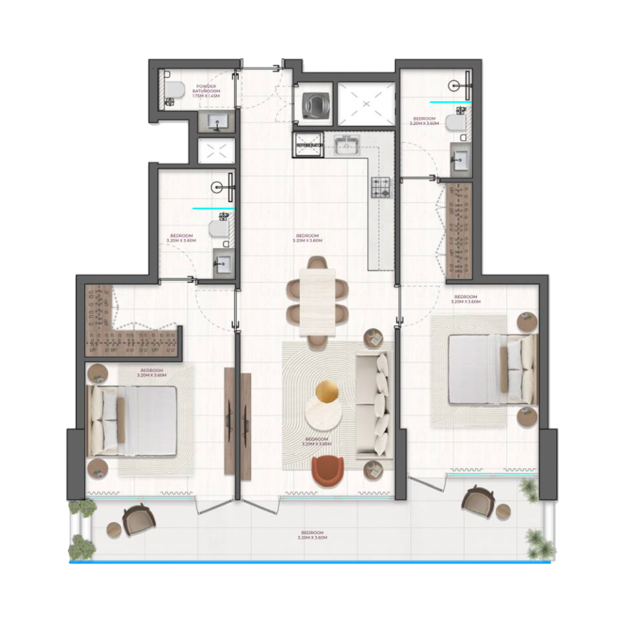 2-BR Apartments
