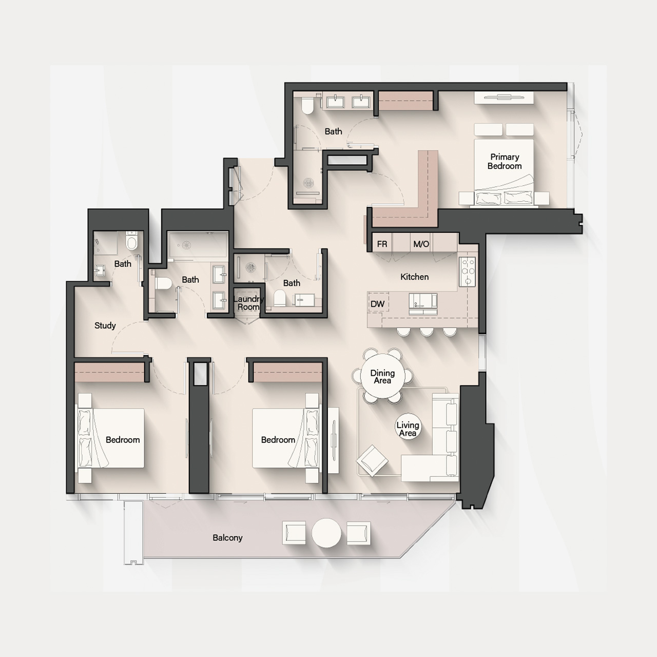 3-BR Apartments