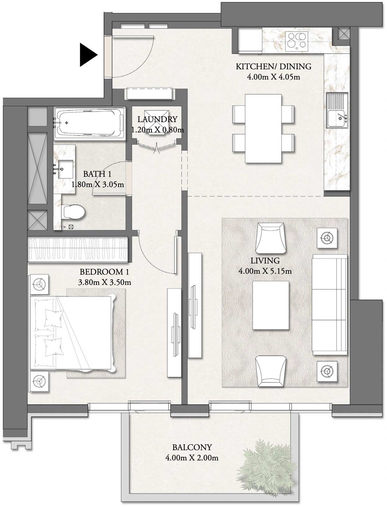 1-Bedroom Units