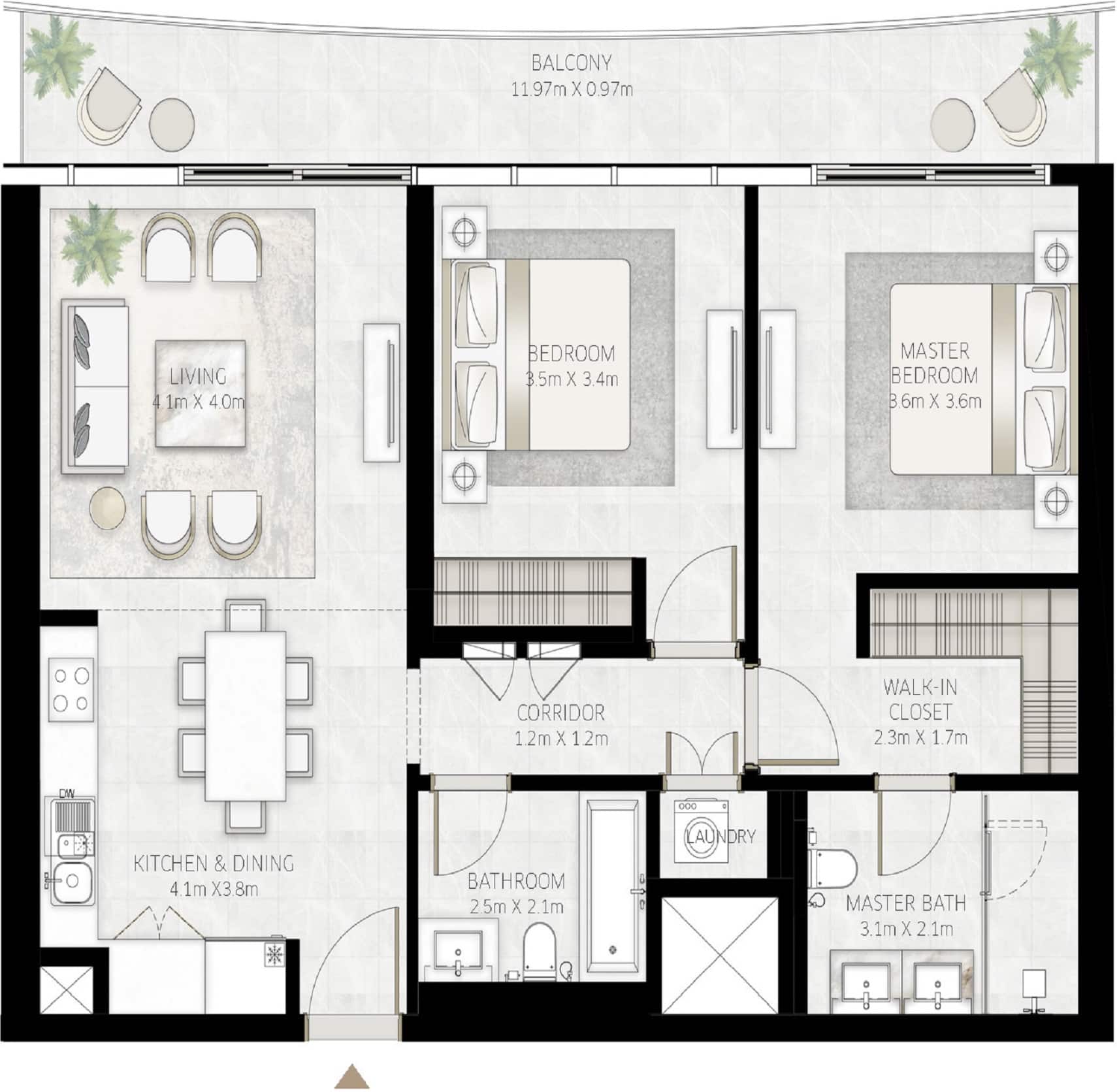 Beach Vista 2BR Apartment