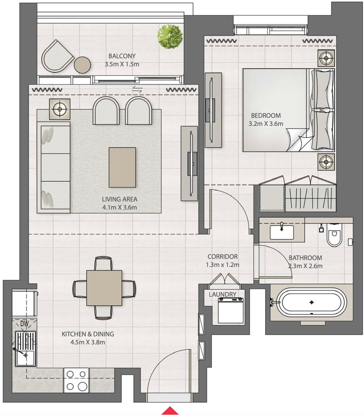 1-Bedroom Apartment