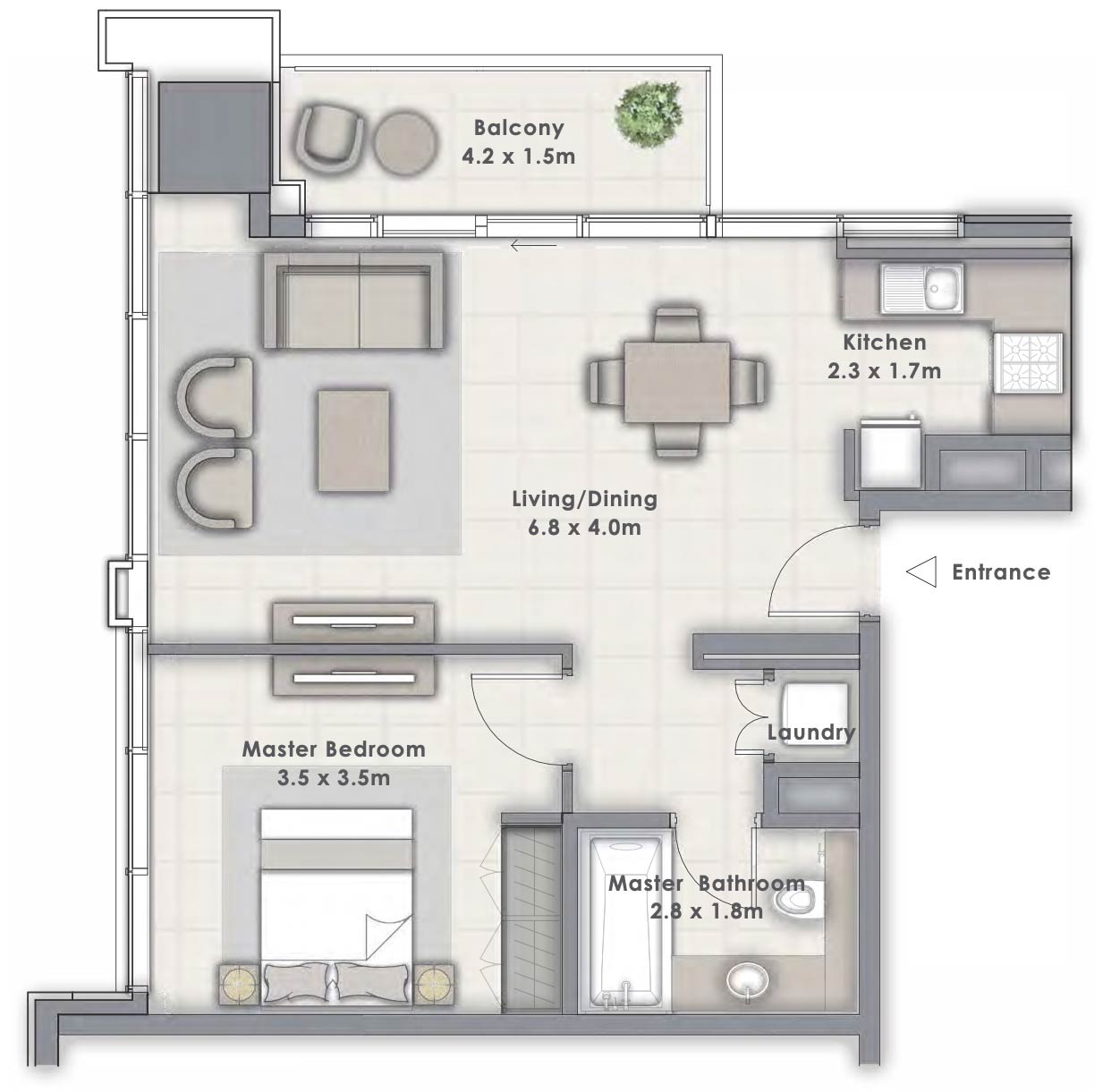 1-Bedroom Apartment