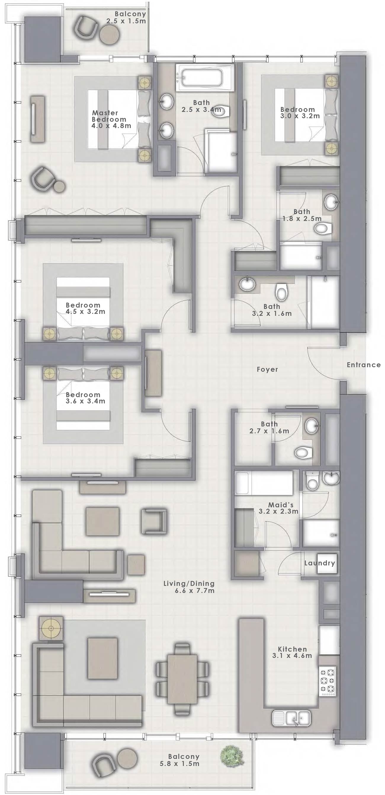 4-Bedroom Apartment