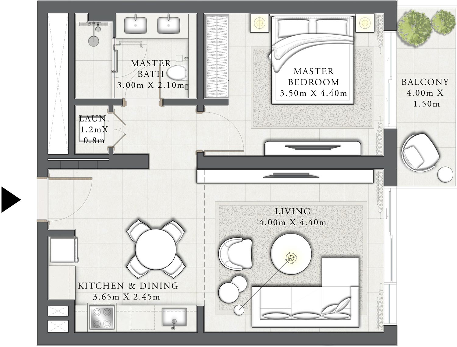 1-Bedroom Units