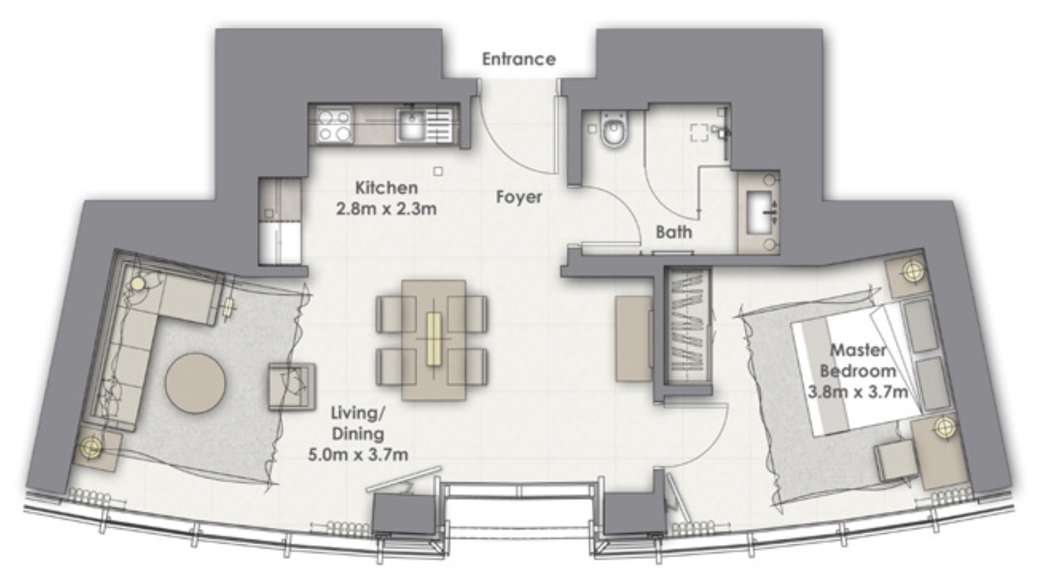 1-Bedroom Apartment