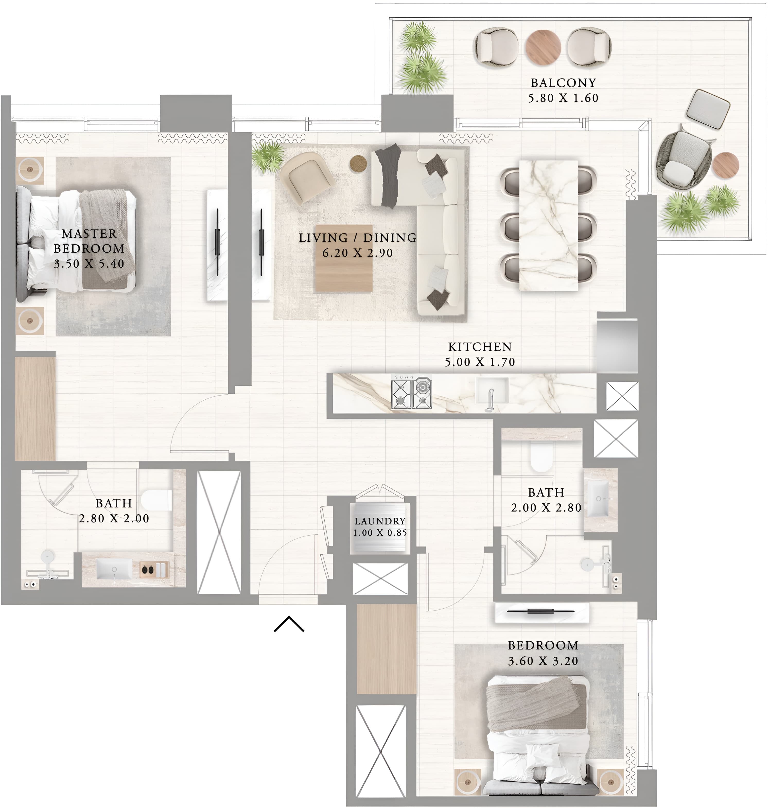 2-Bedroom Units