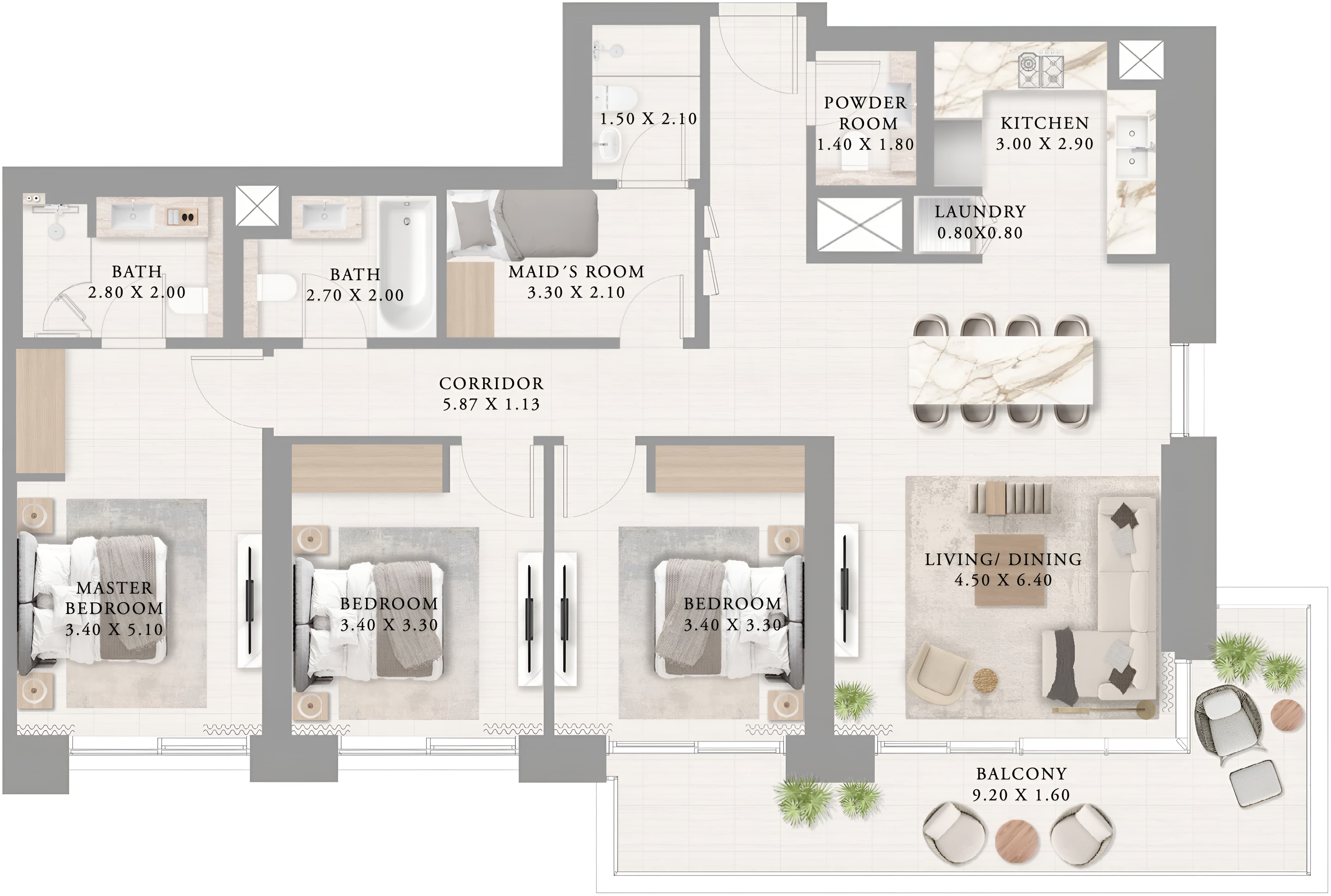 3-Bedroom Units