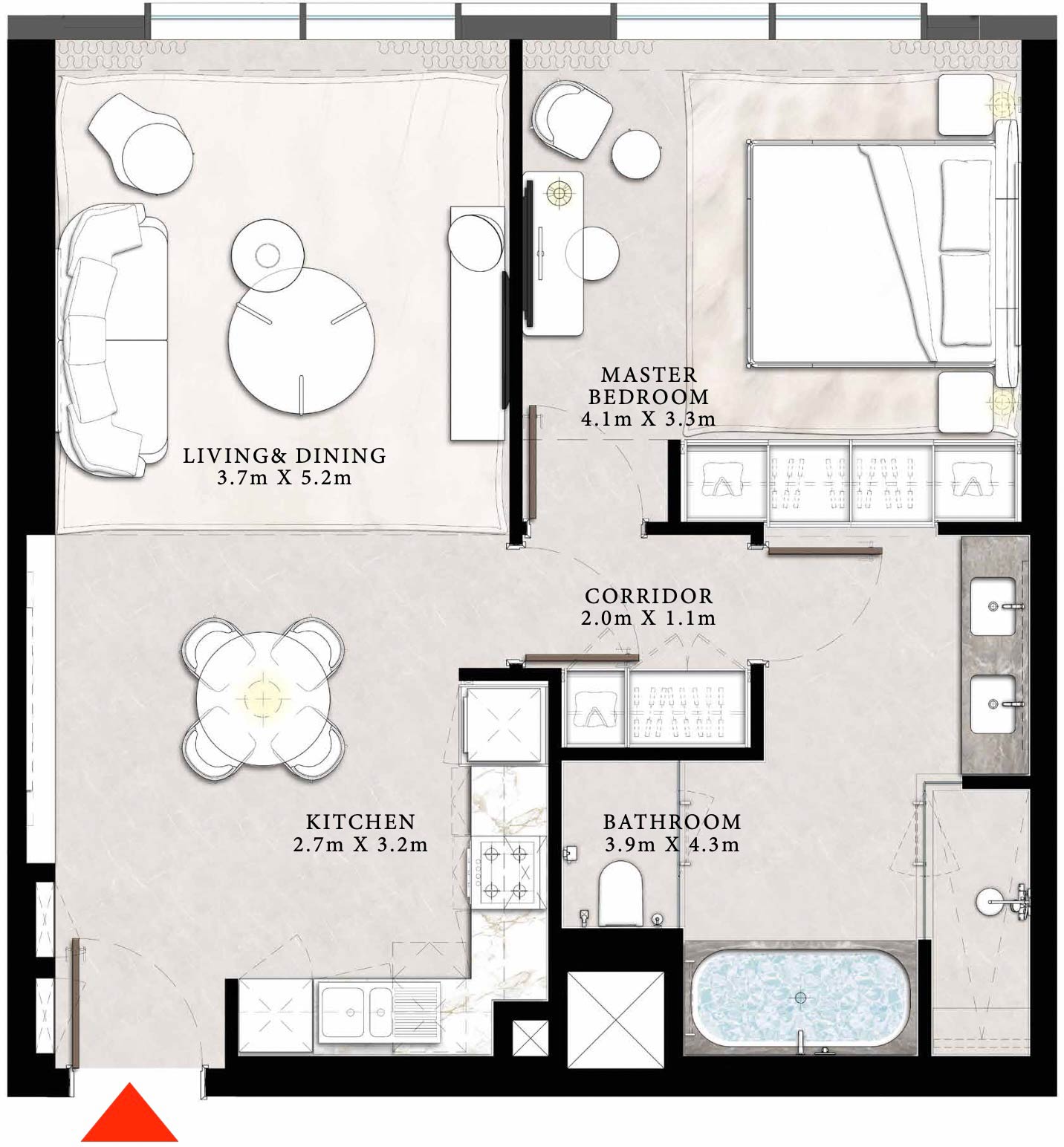 1-Bedroom Residence