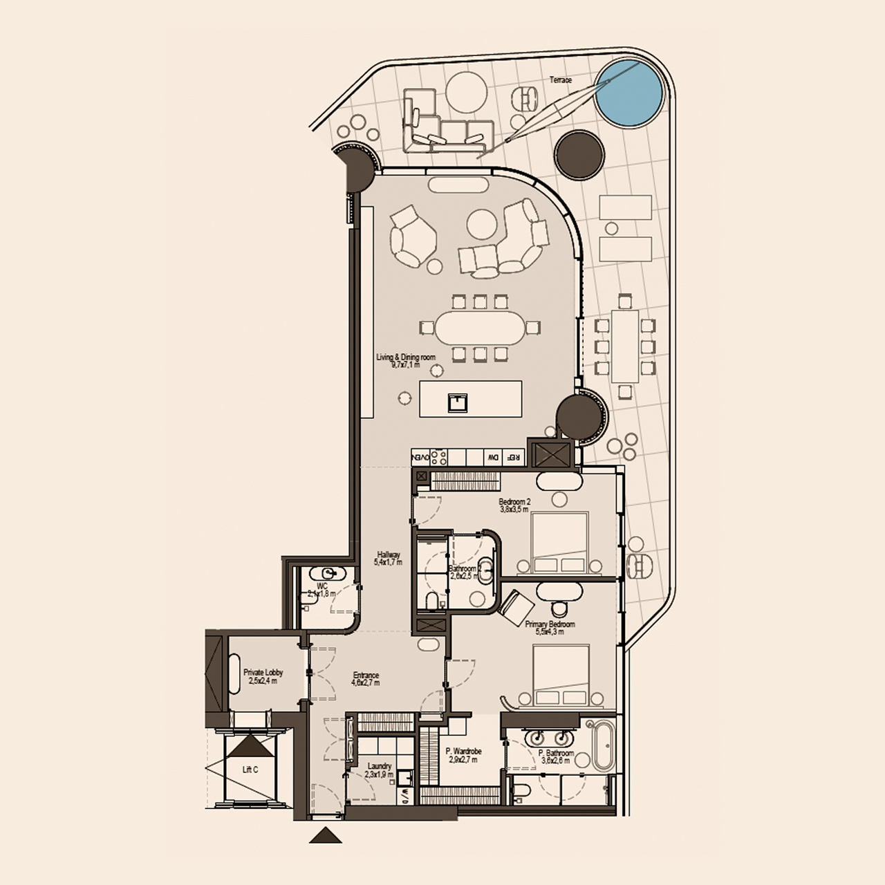 2-BR Apartments