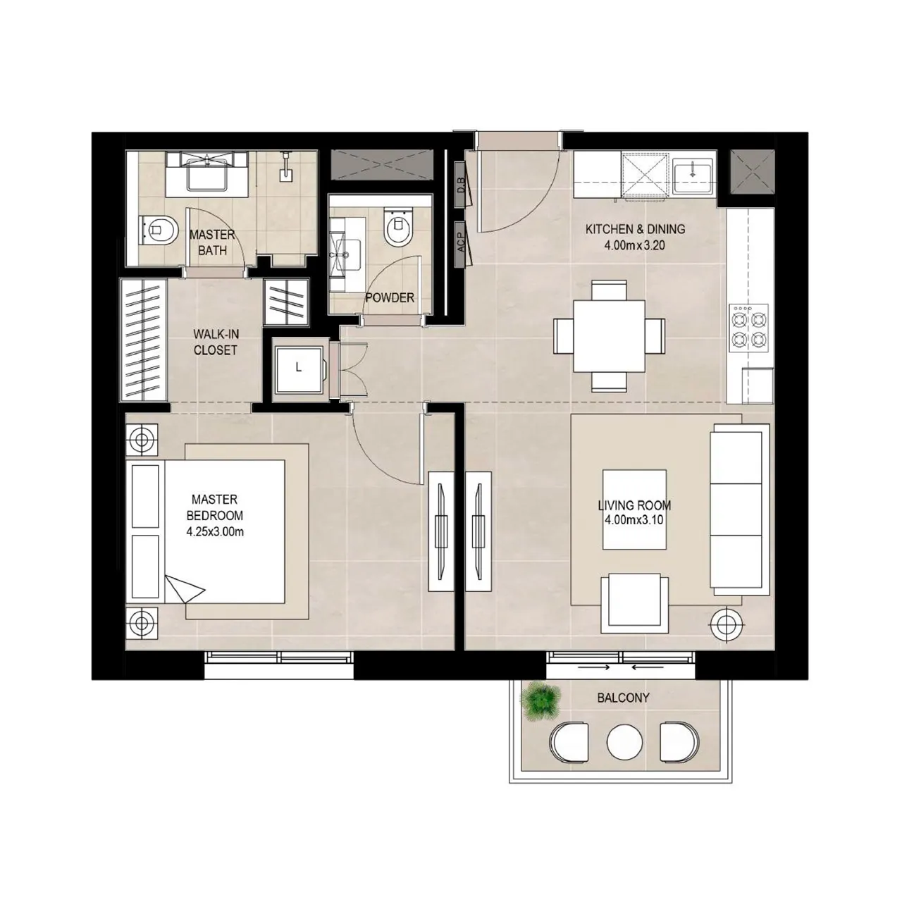 1-BR Apartments