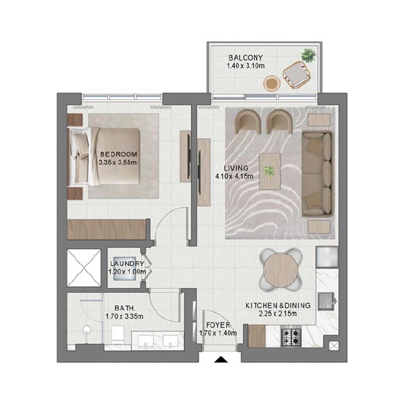 1-BR Apartments