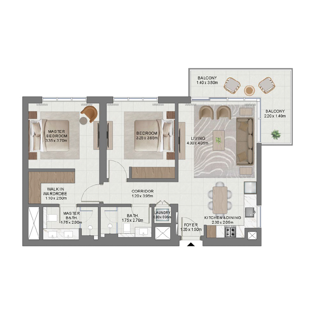 2-BR Apartments