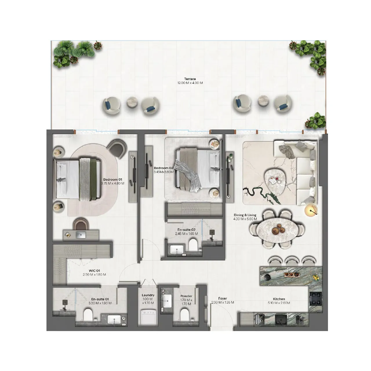 2-BR Apartments