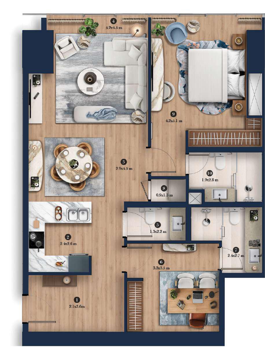 1-BR Apartments