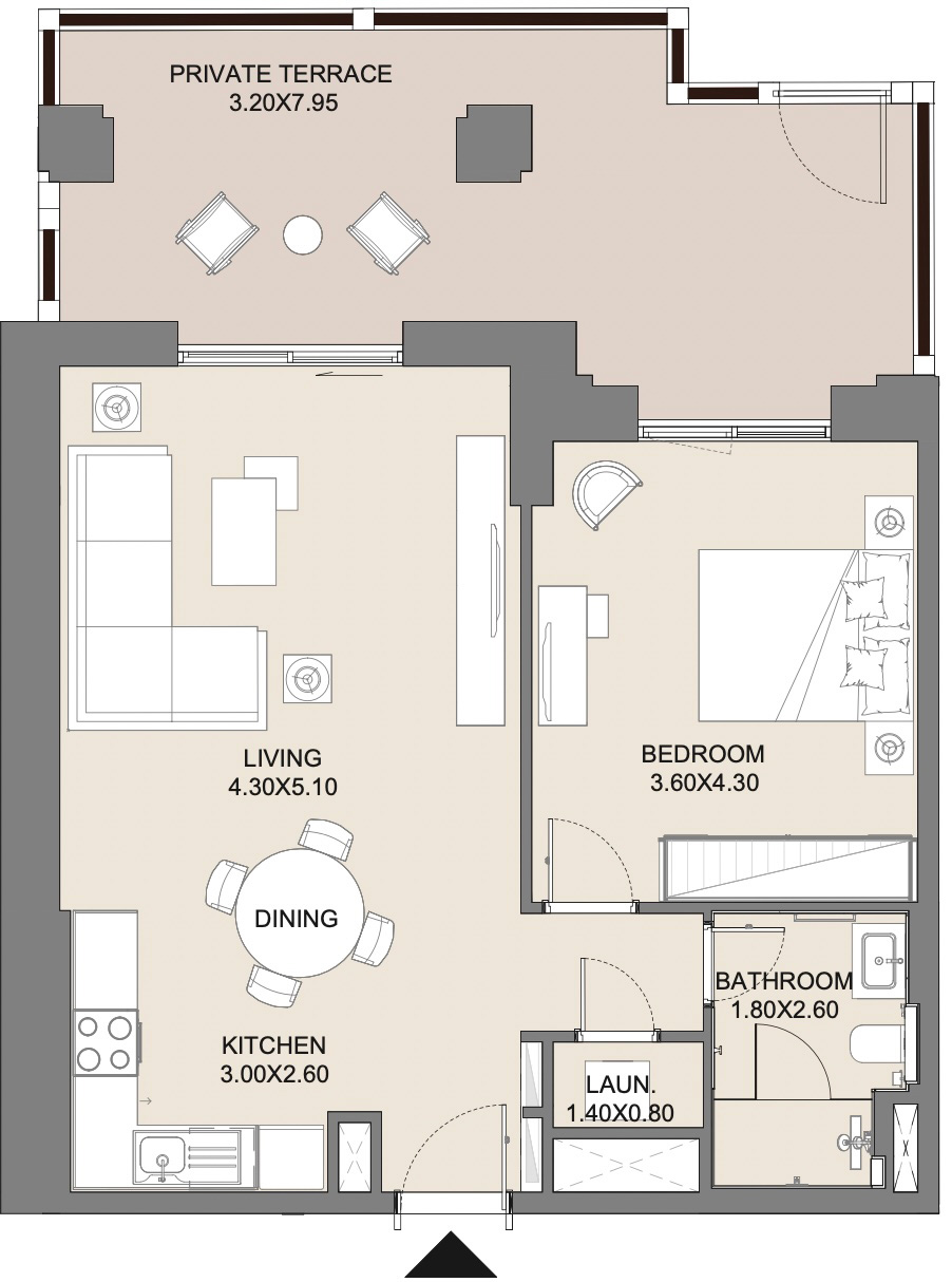 1-Bedroom Apartment