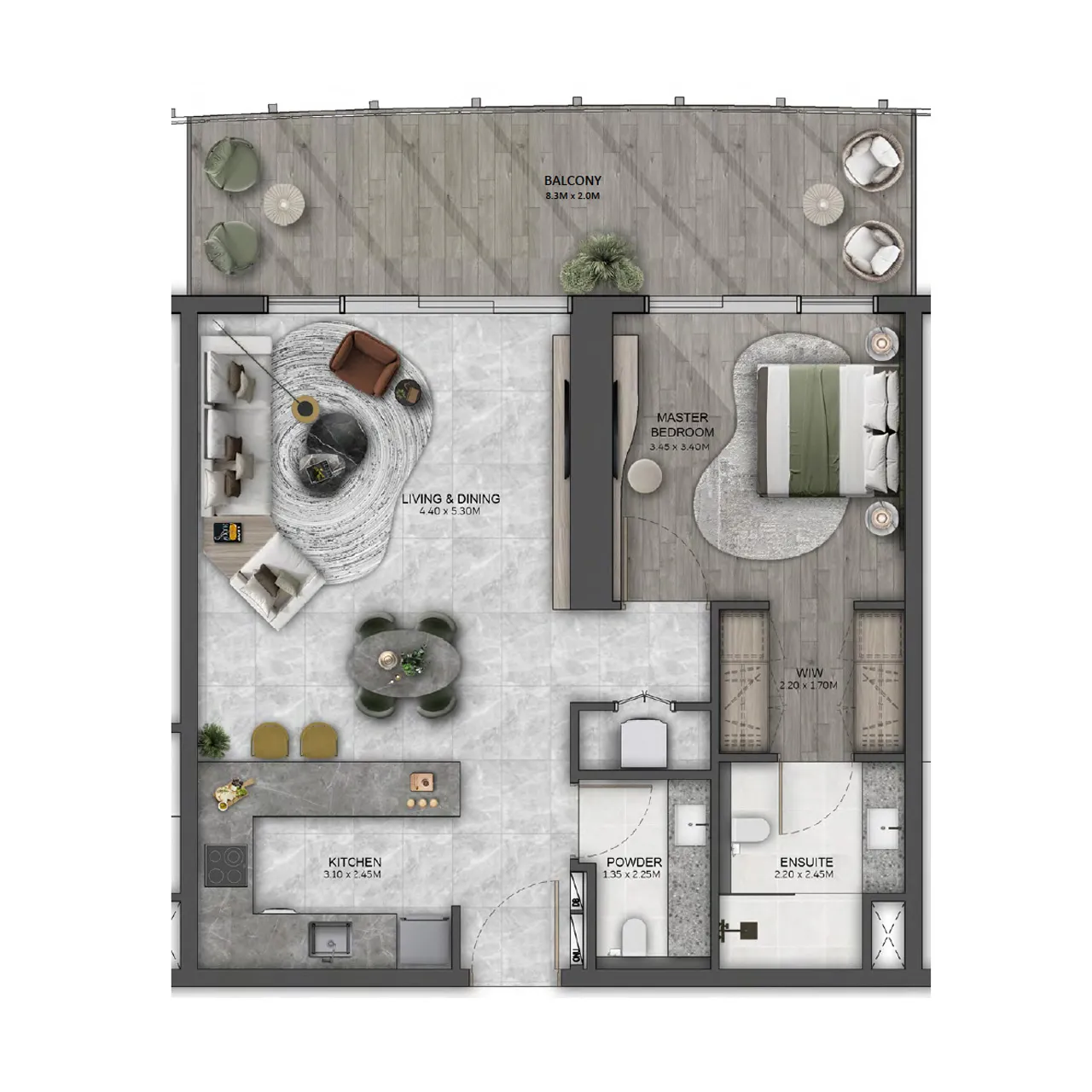 1-BR Apartments
