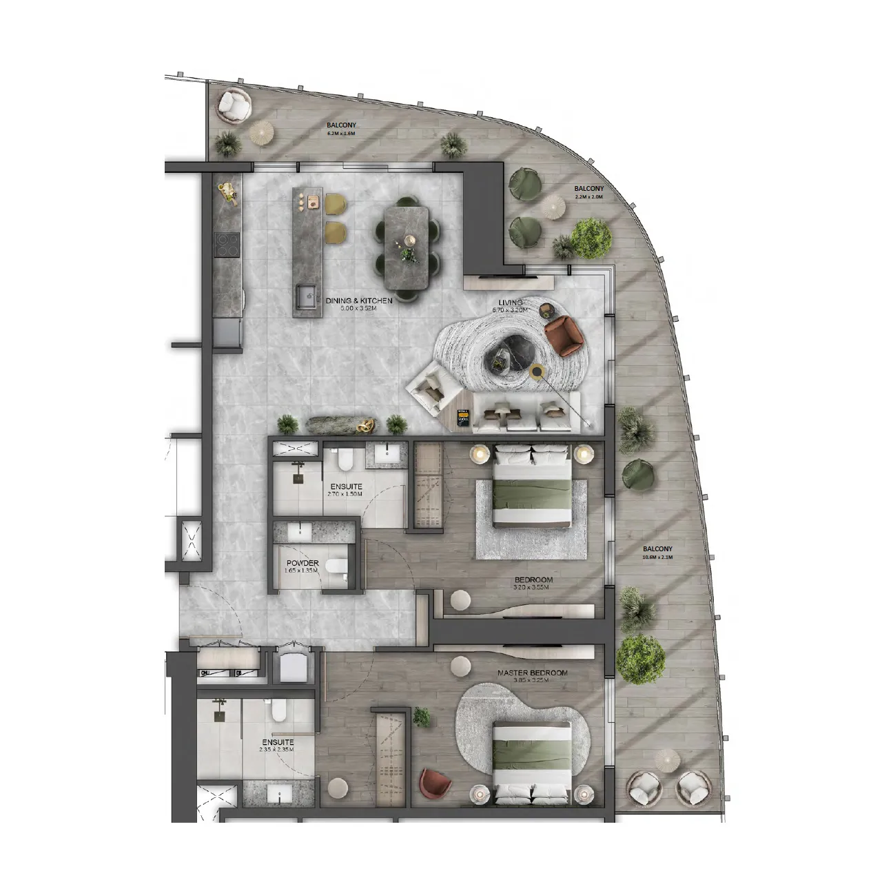2-BR Apartments