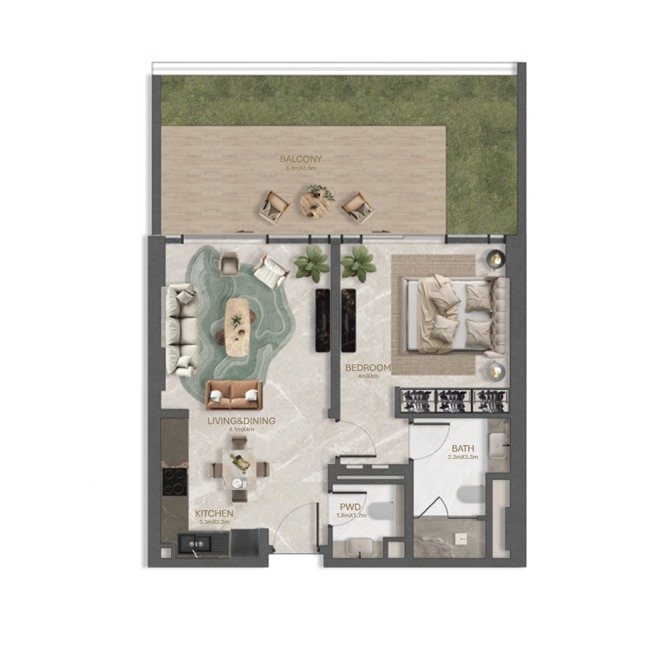 1-BR Apartments