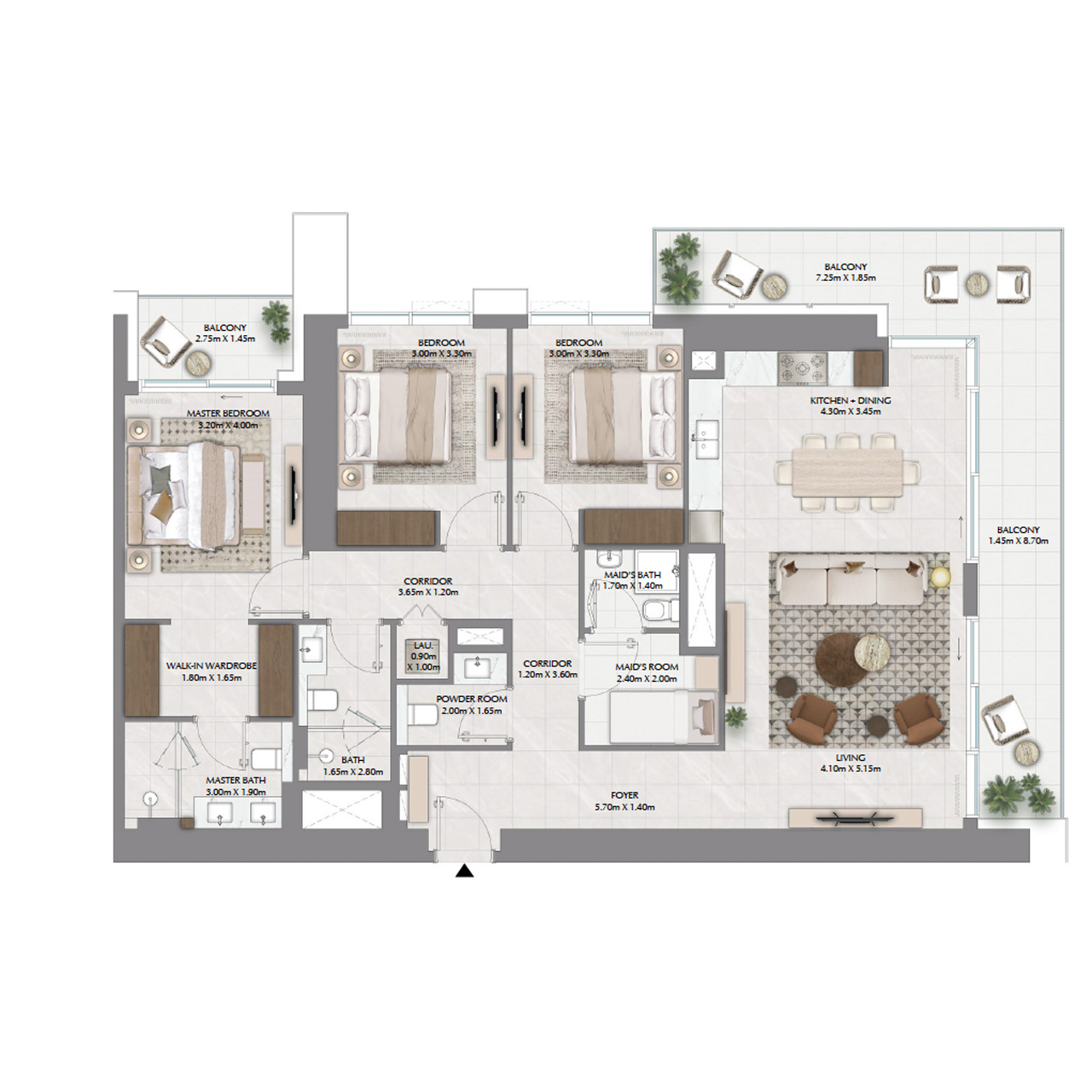 3-BR Apartments