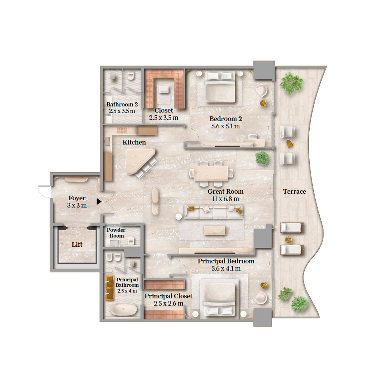 2-BR Apartments