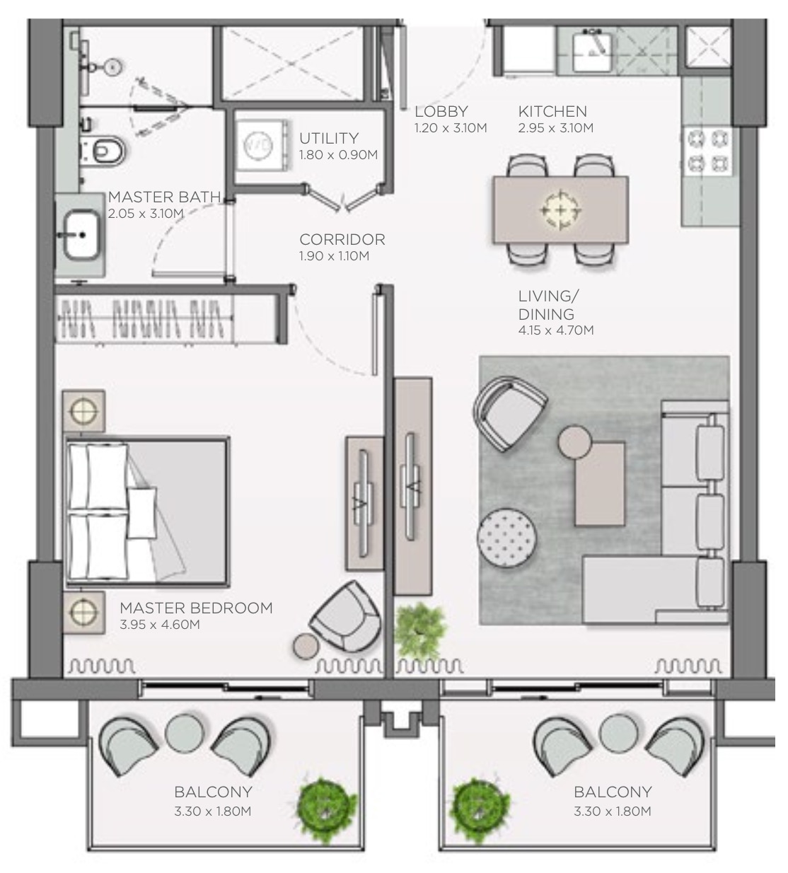 1-Bedroom Unit