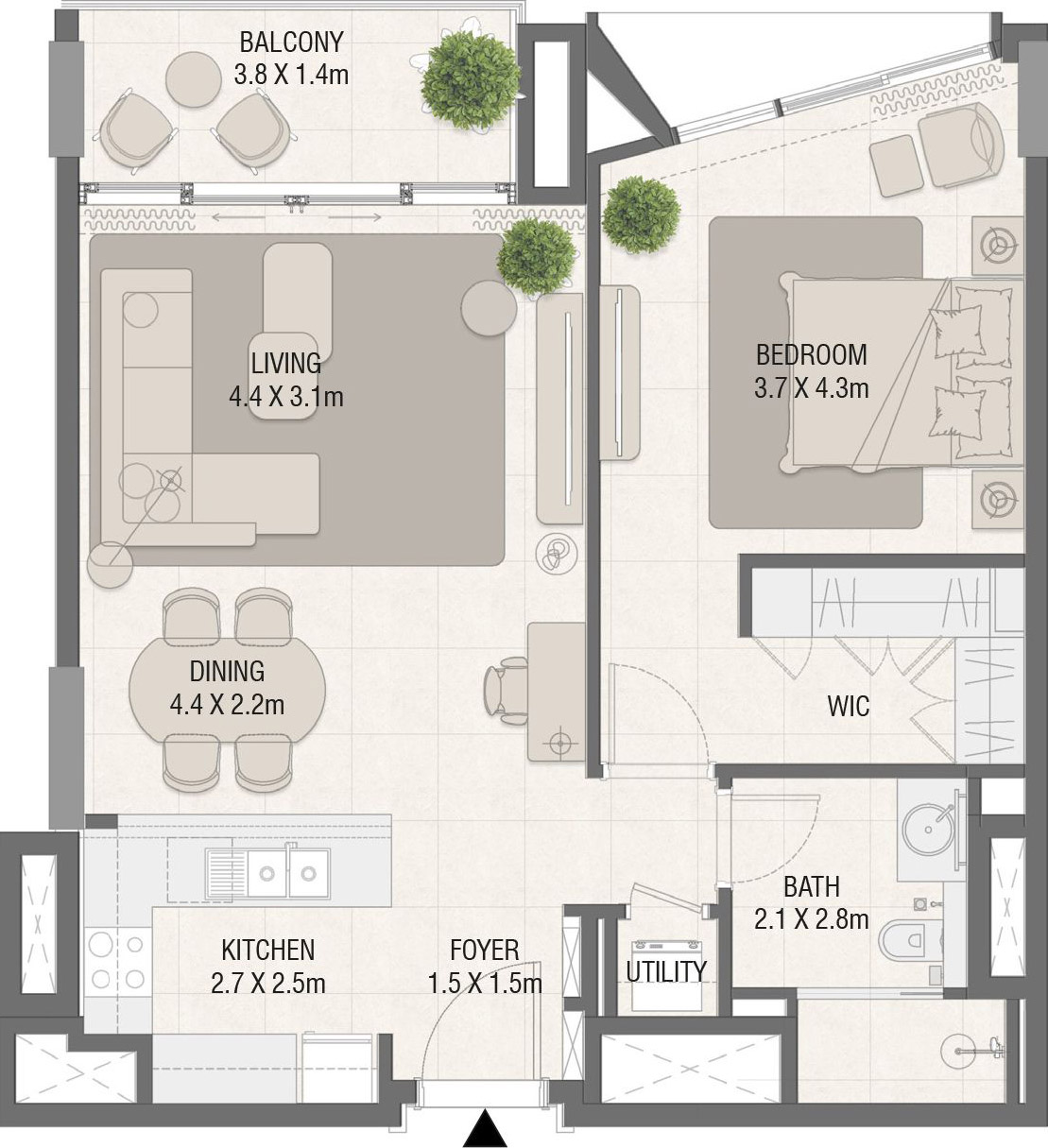 1-Bedroom Apartment