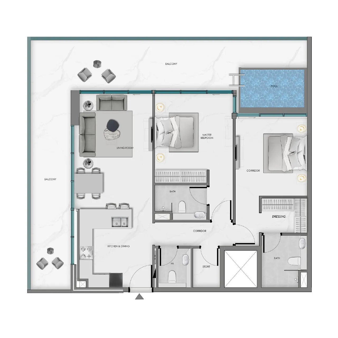 2-BR Apartments