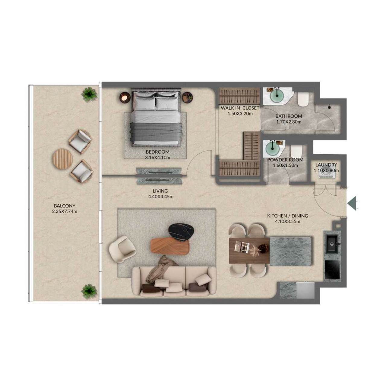 1-BR Apartments