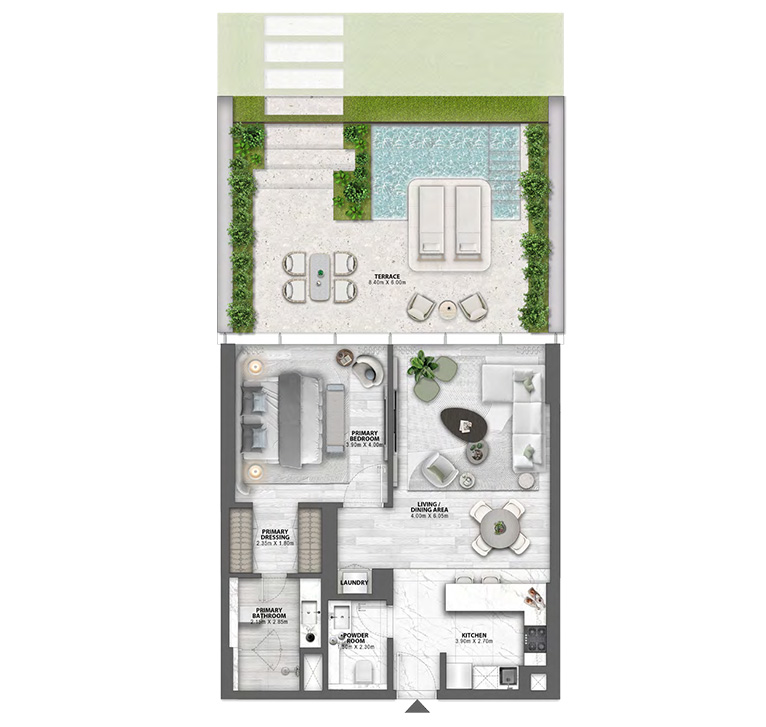 1-BR apartments