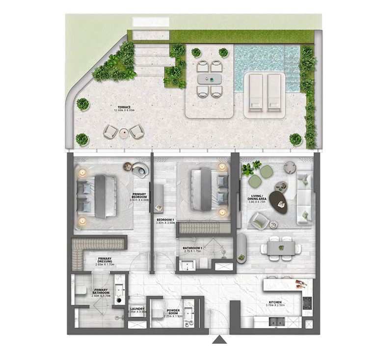 2-BR apartments