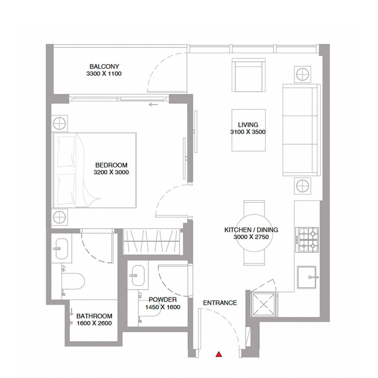 1-BR Apartments