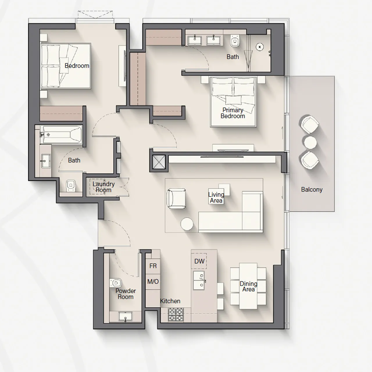 2-BR apartments