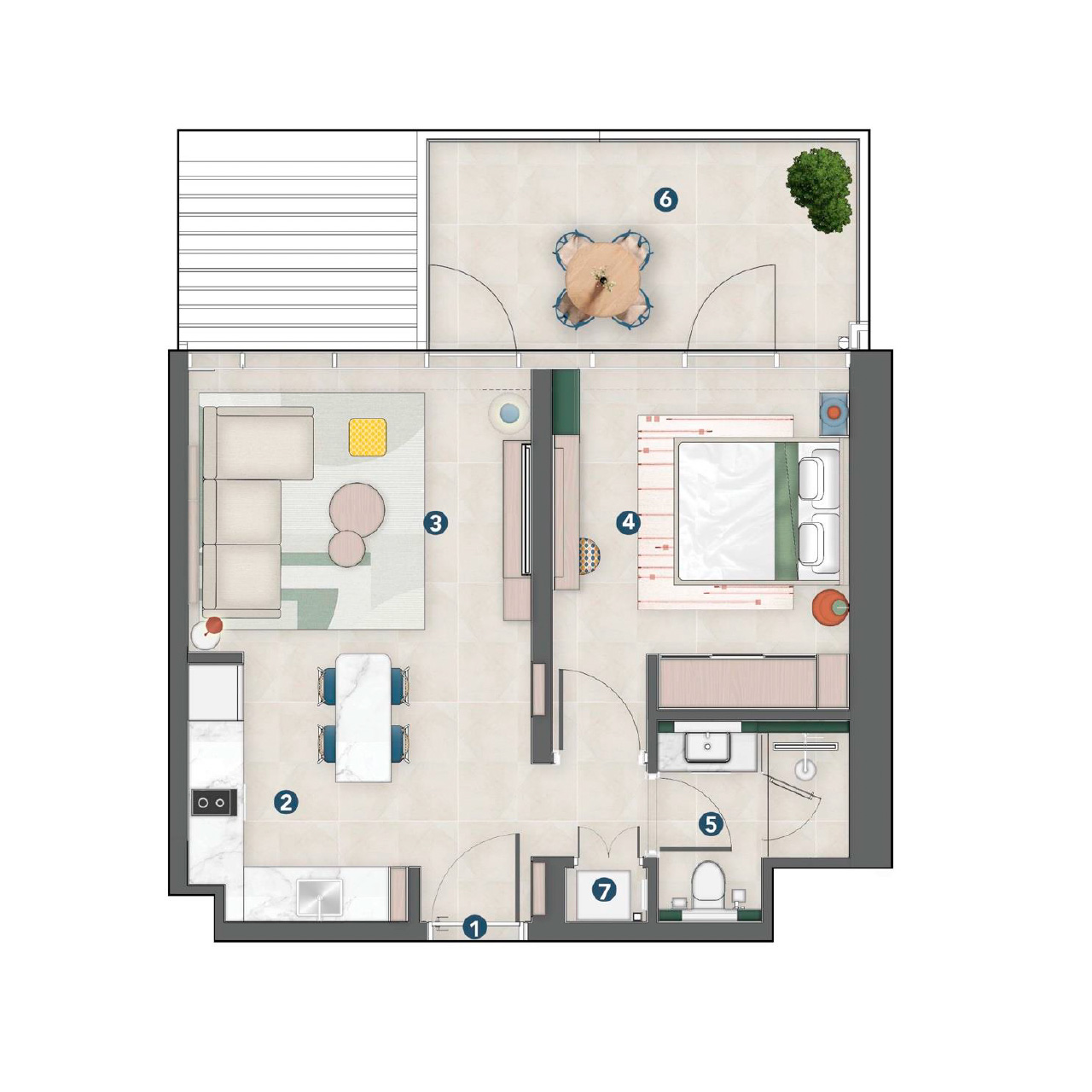 1-BR Apartments